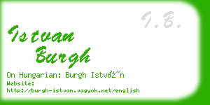 istvan burgh business card
